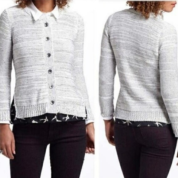 Anthro Field Flower Shirting Cardigan Sweater - Picture 2 of 8